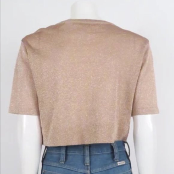 Low Classic Sparkly Nude Crop Top - Picture 3 of 4